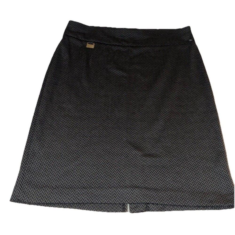 Alex & Olivia Large Gray Knee Length Pencil Skirt